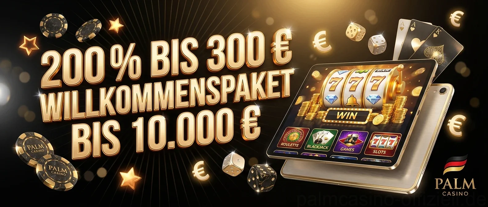 200% BIS 300 €WILLKOMMENSPAKET BIS 10.000 €